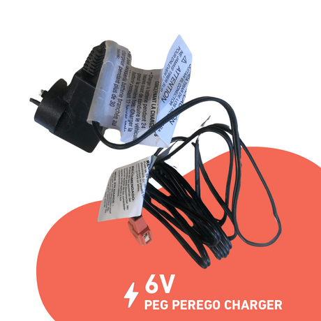 V Peg Peregian Charger with Plug and Cables - Reliable replacement charger featuring a compact design, labeled instructions, and secure connectors for easy charging of compatible devices