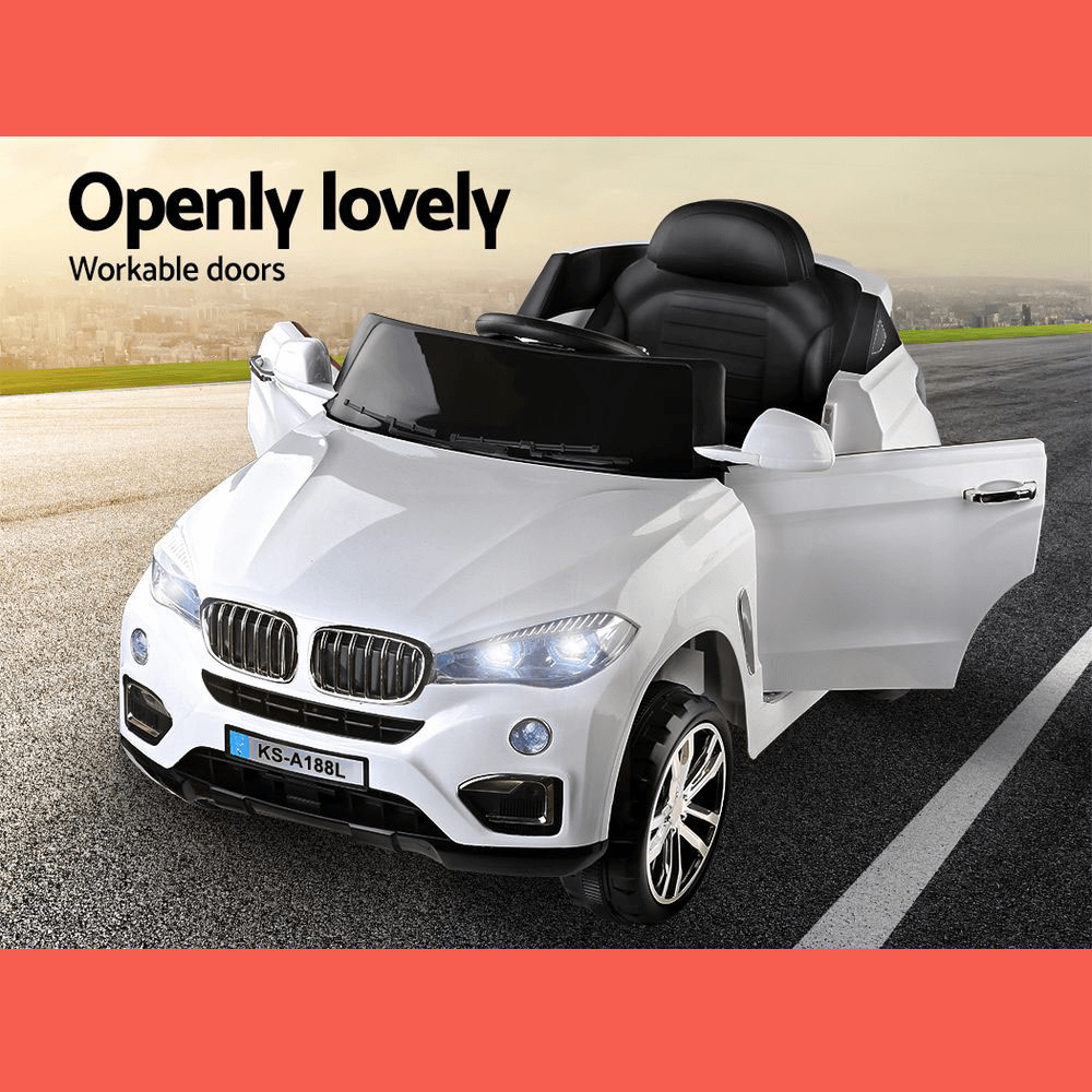 BMW X5 Inspired 12v Kids Ride On Car - White