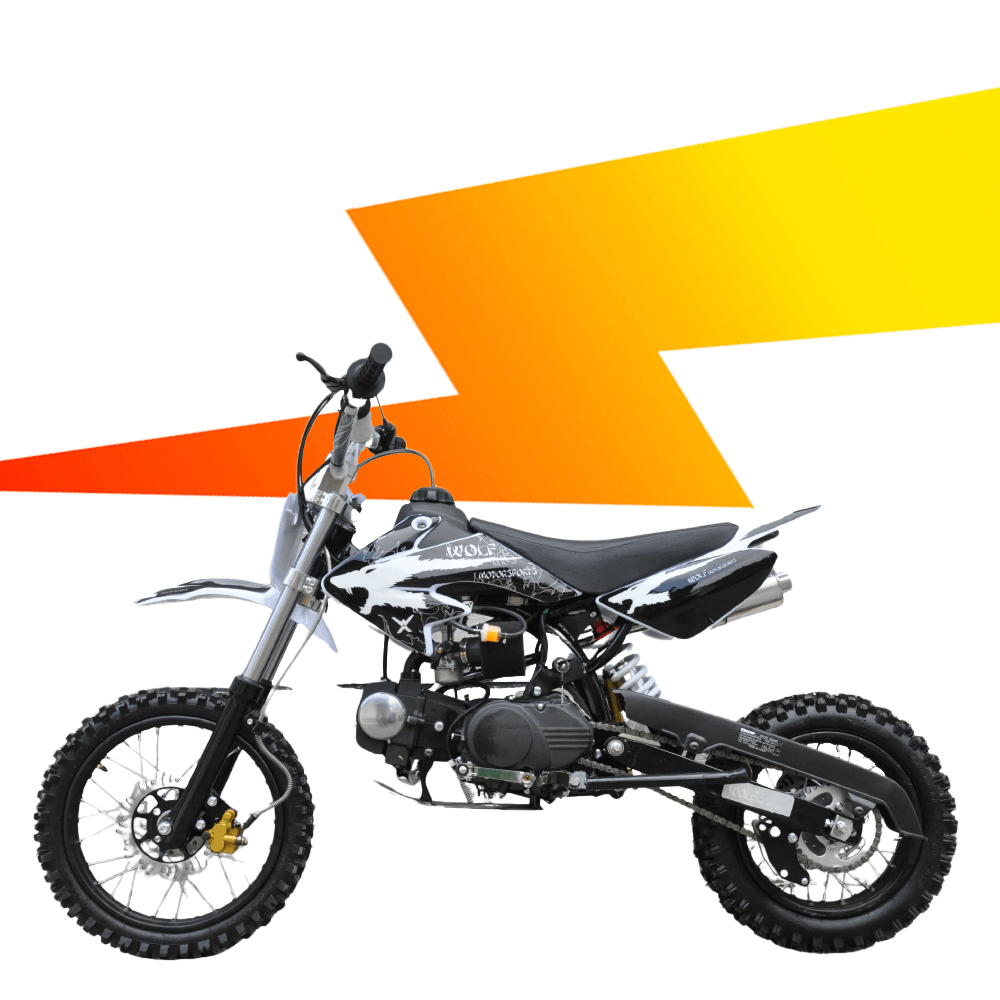 Motoworks Motoworks 125cc Petrol Powered 4-Stroke Kids Dirt Bike - Black MOT-125DB-BLA