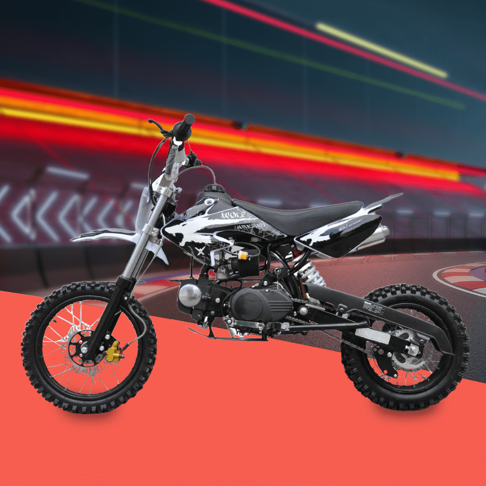 Motoworks Motoworks 125cc Petrol Powered 4-Stroke Kids Dirt Bike - Black MOT-125DB-BLA