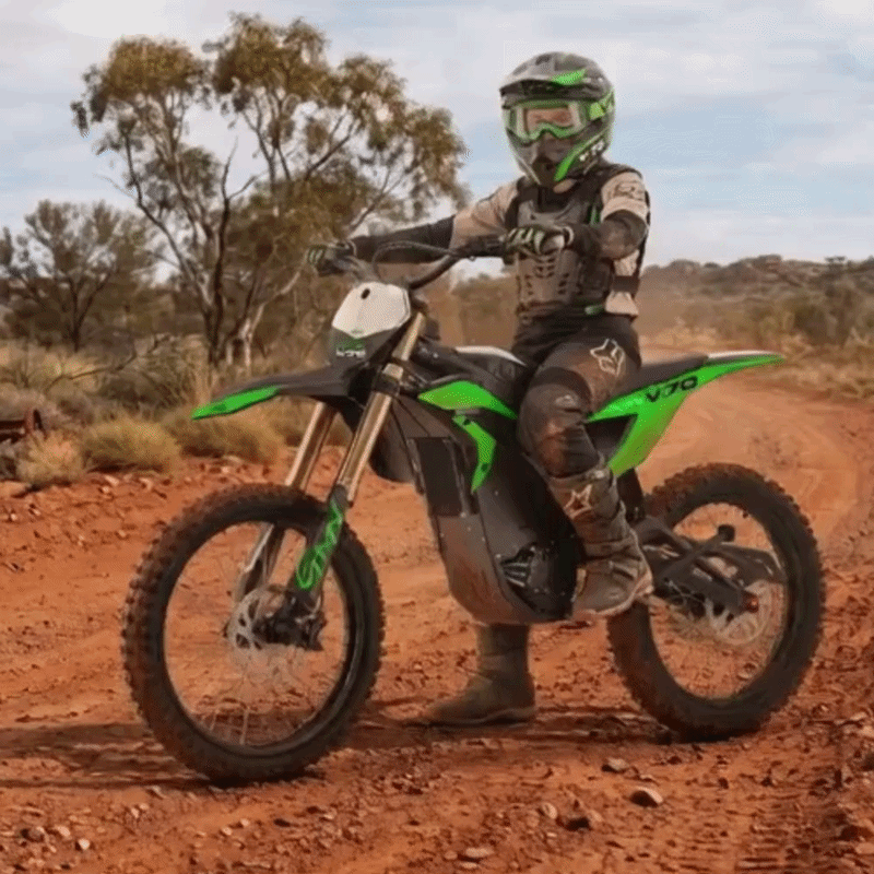 GMX V70 72V Kids Electric Dirt Bike - Green