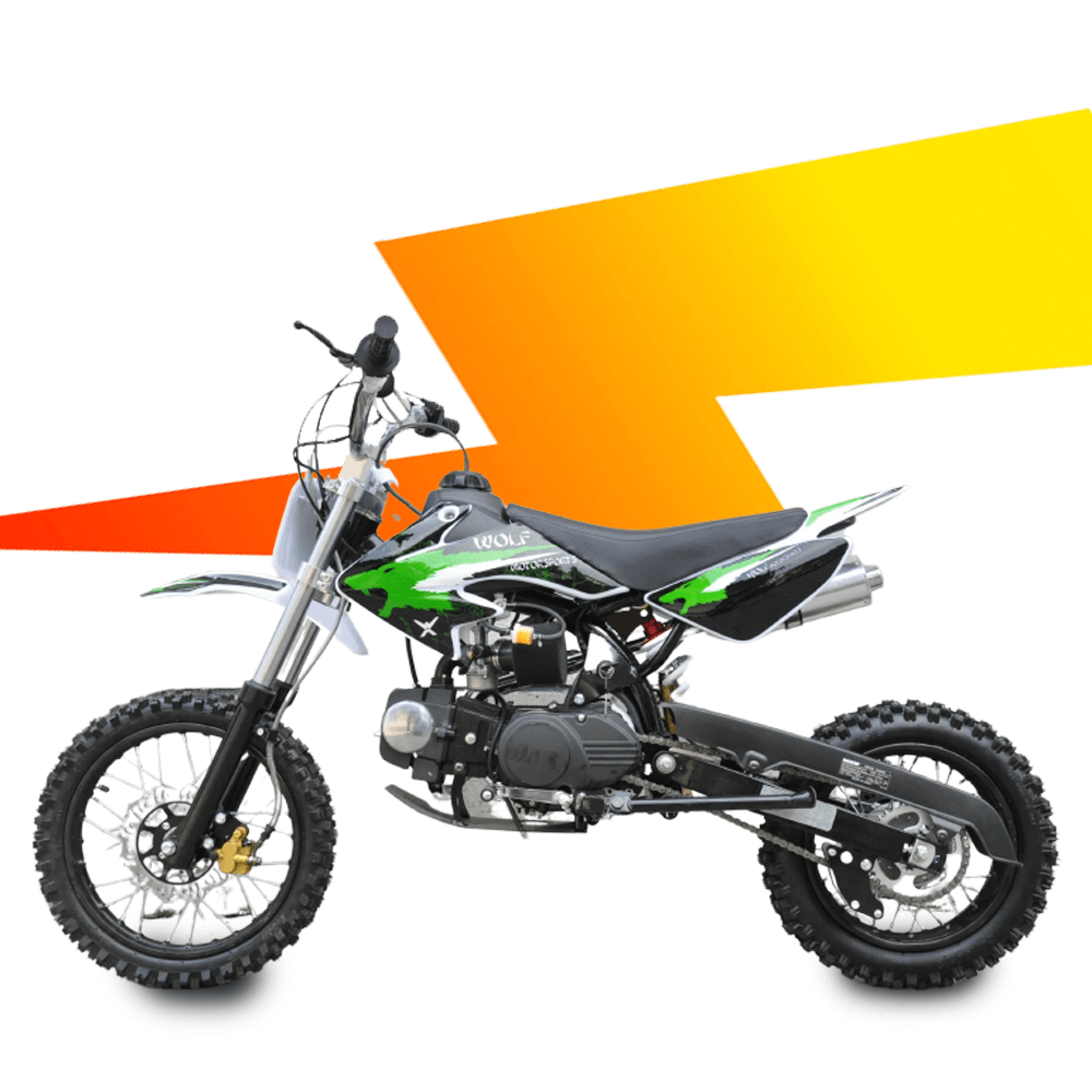 Motoworks Motoworks 125cc Petrol Powered 4-Stroke Kids Dirt Bike - Green MOT-125DB-GRE