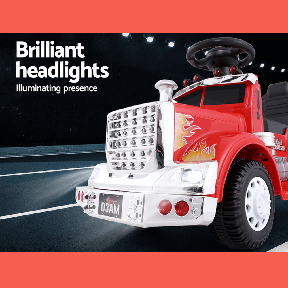 Kids Electric Toy Truck 6v Ride-On Kids Car - Red