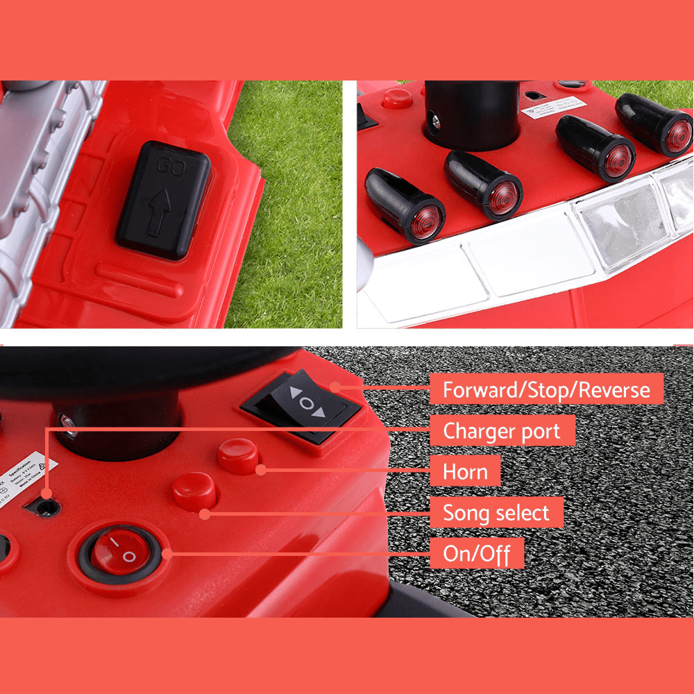 Kids Electric Toy Truck 6v Ride-On Kids Car - Red