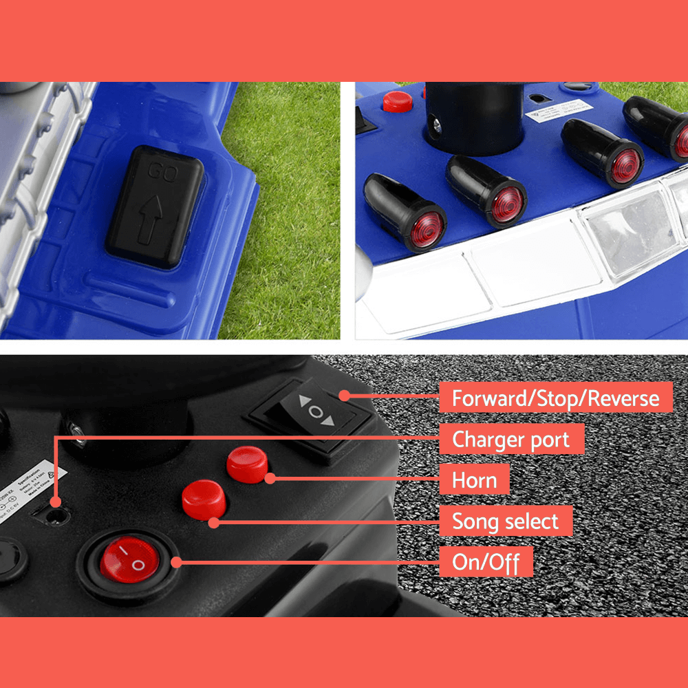 Kids Electric Toy Truck 6v Ride-On Kids Car - Blue