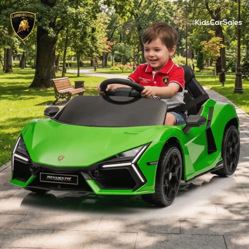 Licensed Lamborghini Revuelto 12v Kids Electric Ride On Car w/ Remote Control - Green