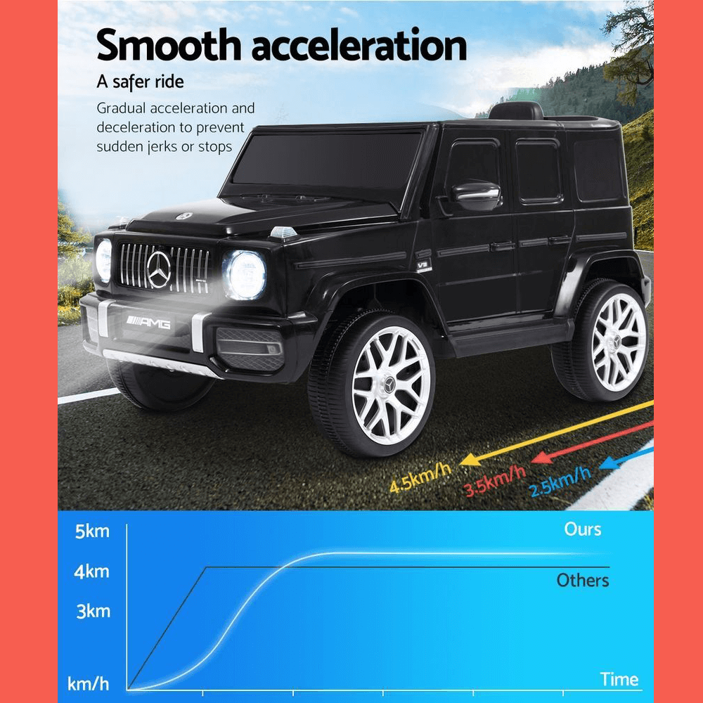 Mercedes Benz AMG G63 Licensed 12v 60W Ride-On Kids Car - Black