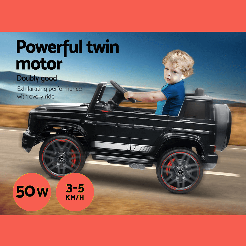 Mercedes-Benz-AMG-G63-Licensed-Black-12v-Ride-On-Kids-Car