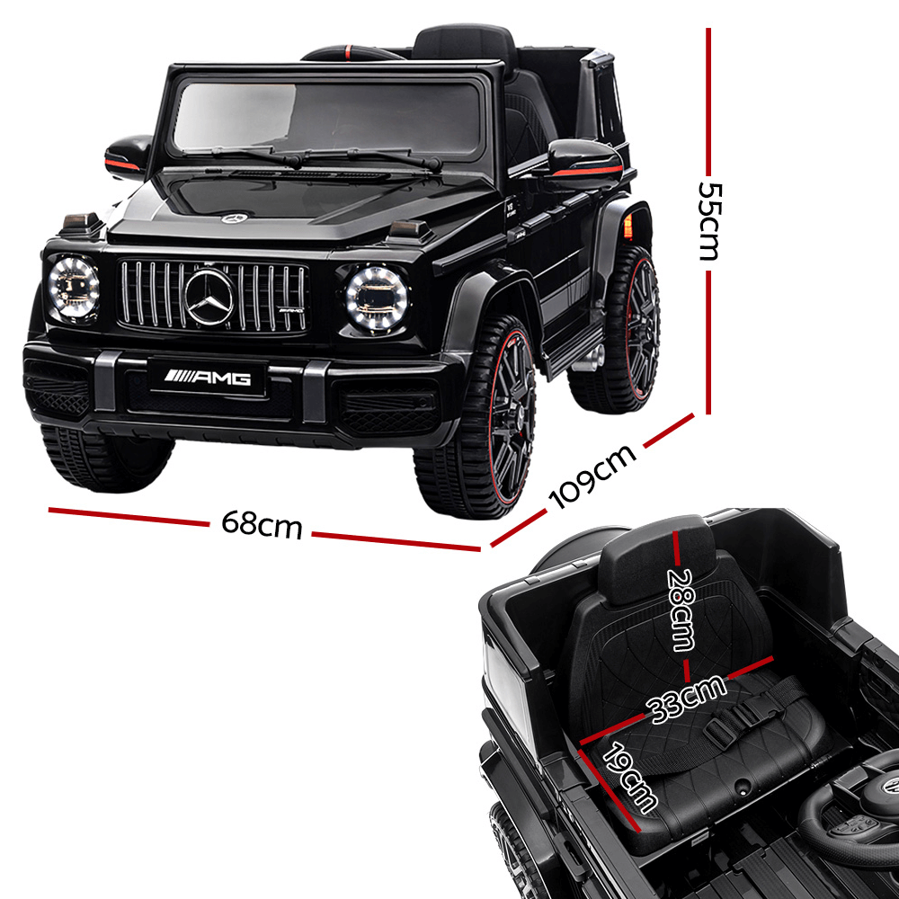 Mercedes-Benz-AMG-G63-Licensed-Black-12v-Ride-On-Kids-Car