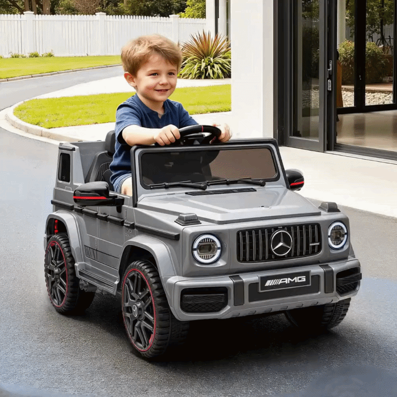 New Aim Mercedes Benz G63 12v Kids Ride On Car with Remote - Grey