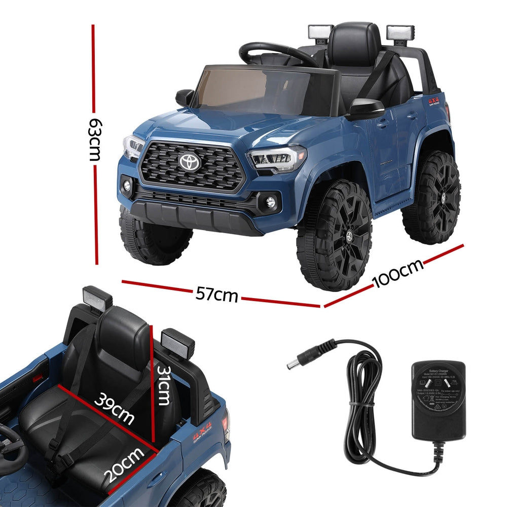 Licensed Toyota Tacoma  12v Off Road Kids Electric Ride On Car with Remote - Blue