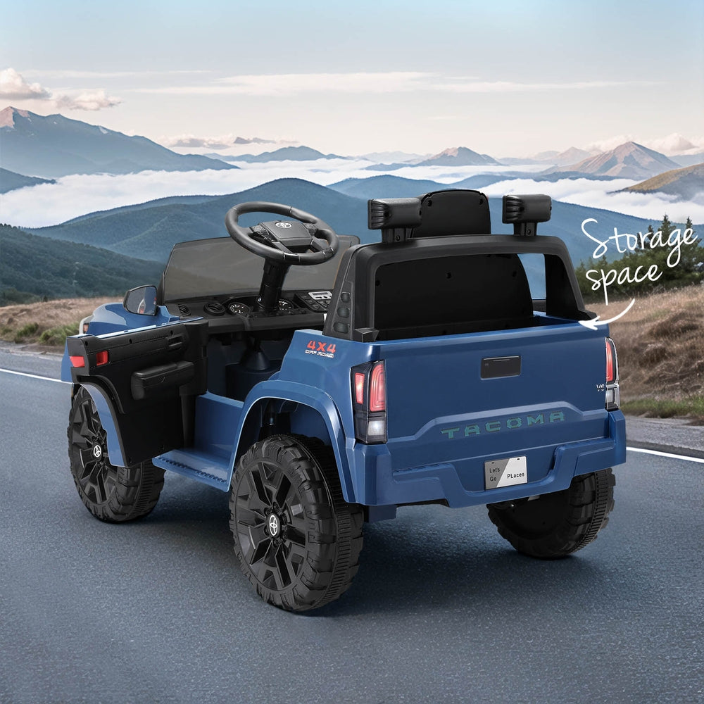 Licensed Toyota Tacoma  12v Off Road Kids Electric Ride On Car with Remote - Blue