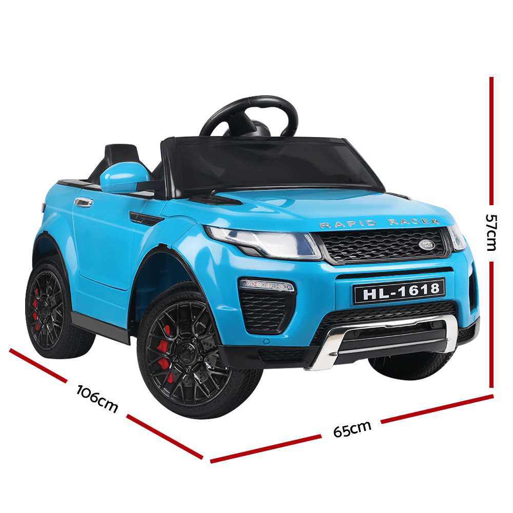 Rigo Kids Electric 12v Ride-On Kids Car with Remote - Blue