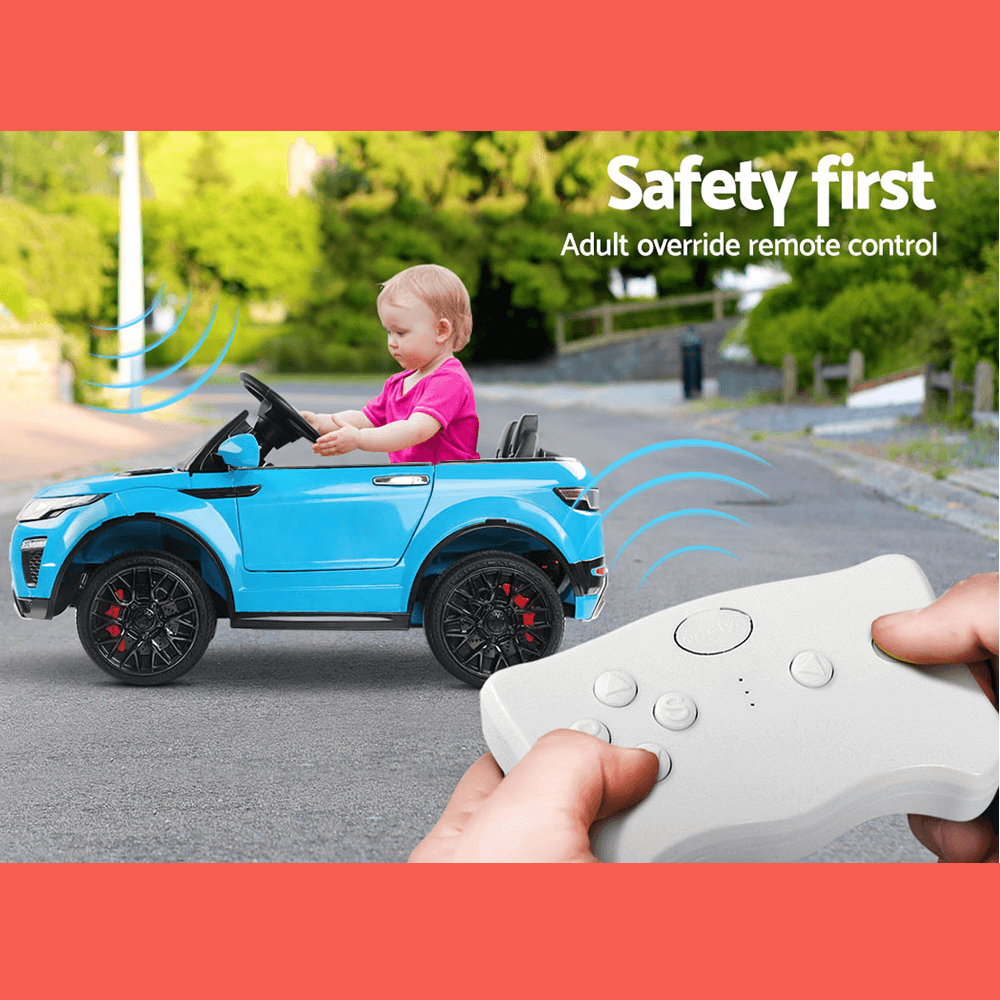 Rigo Kids Electric 12v Ride-On Kids Car with Remote - Blue