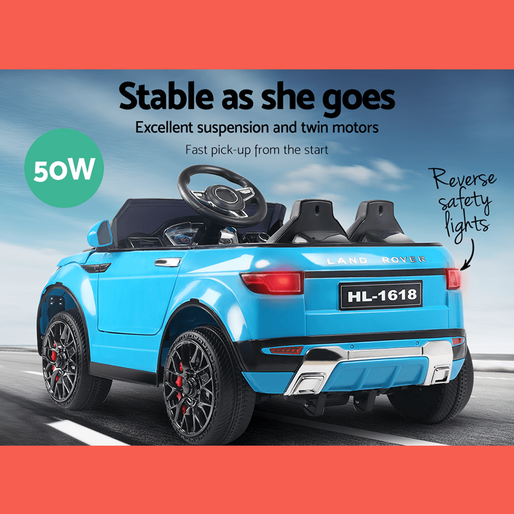 Rigo Kids Electric 12v Ride-On Kids Car with Remote - Blue