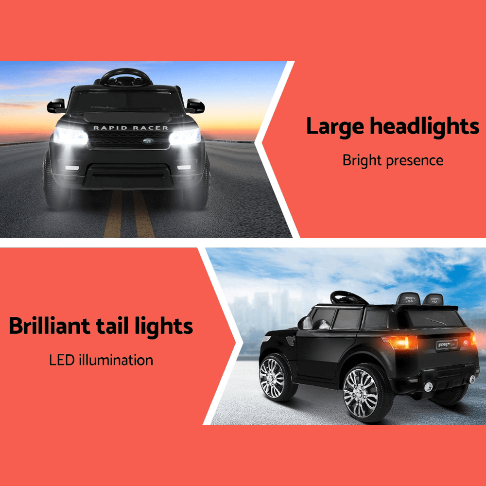 Rigo Kids Electric 12v Sports Ride-On Kids Car - Black