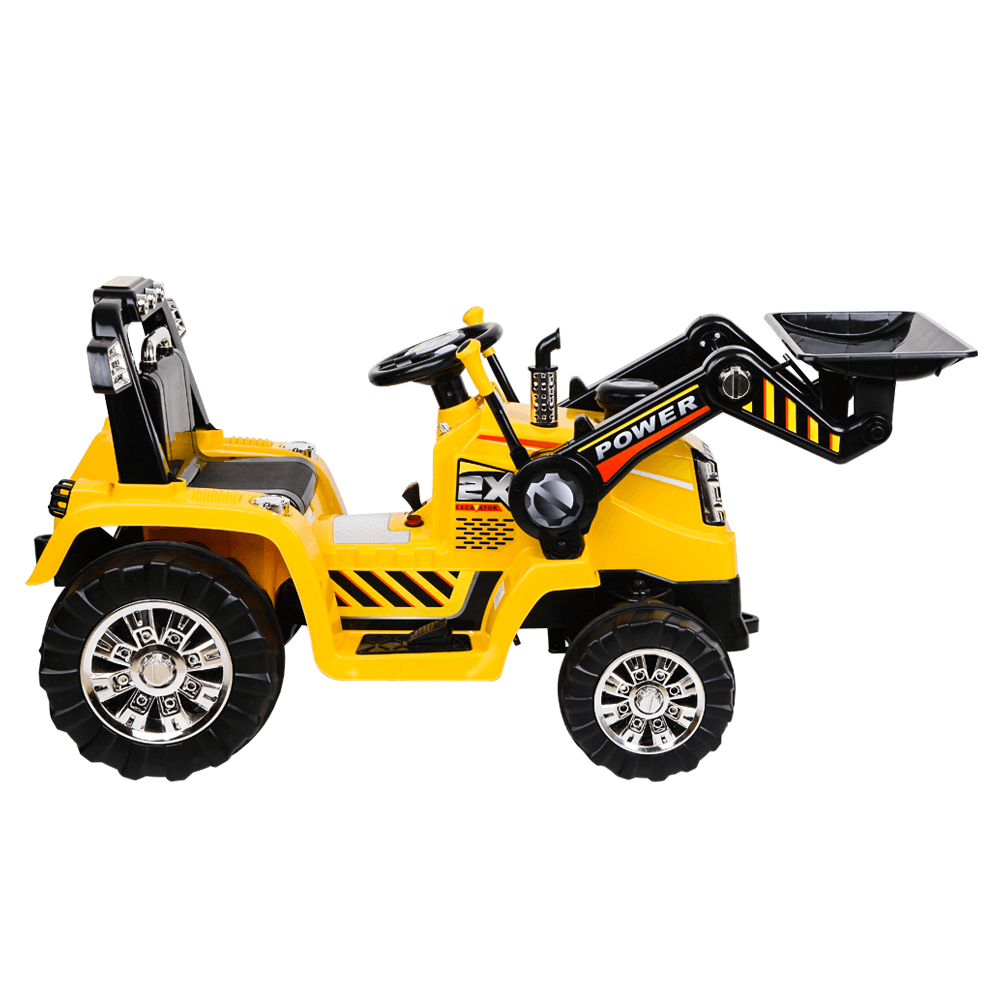 Rigo Kids Ride On Bulldozer Digger Electric Car - Yellow