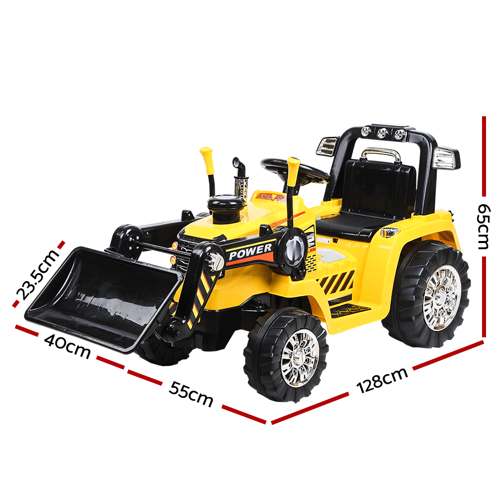 Rigo Kids Ride On Bulldozer Digger Electric Car - Yellow