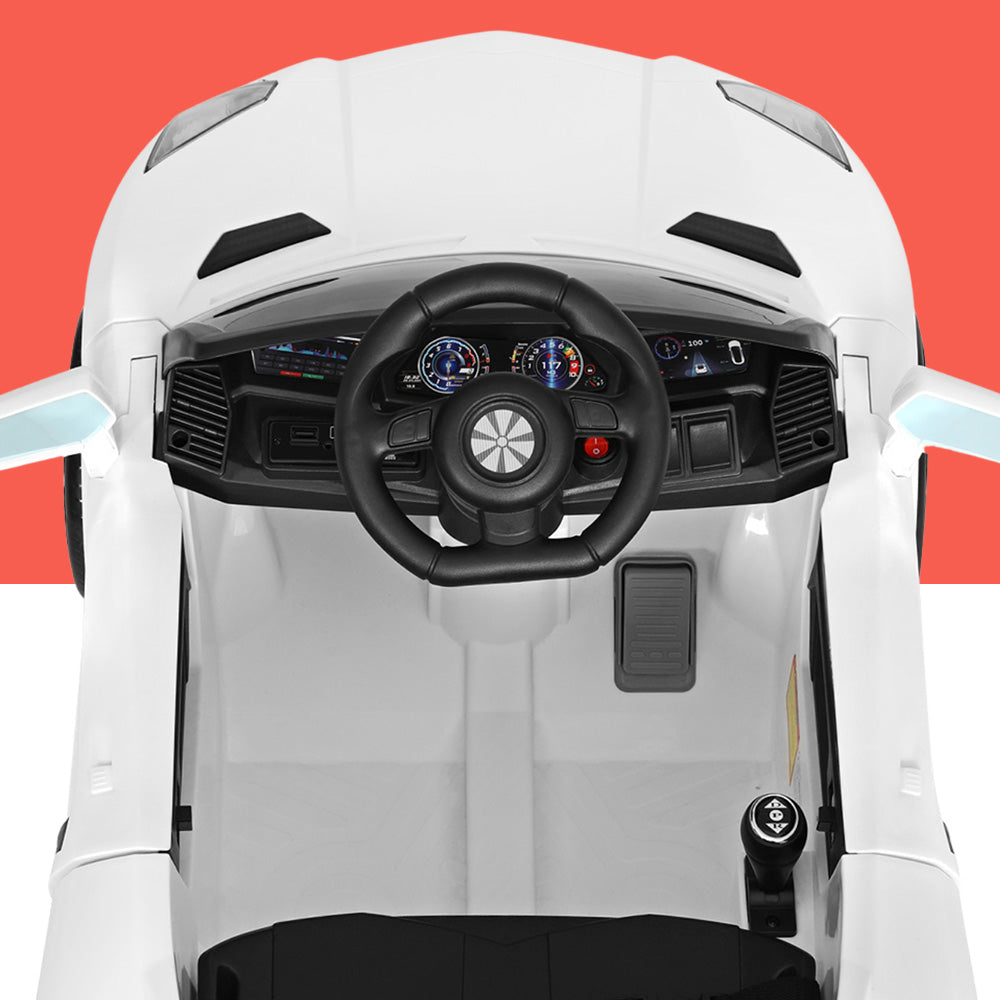 Rigo Kids Ride On Car Outdoor Electric Toys Battery Remote Control MP3 12V White