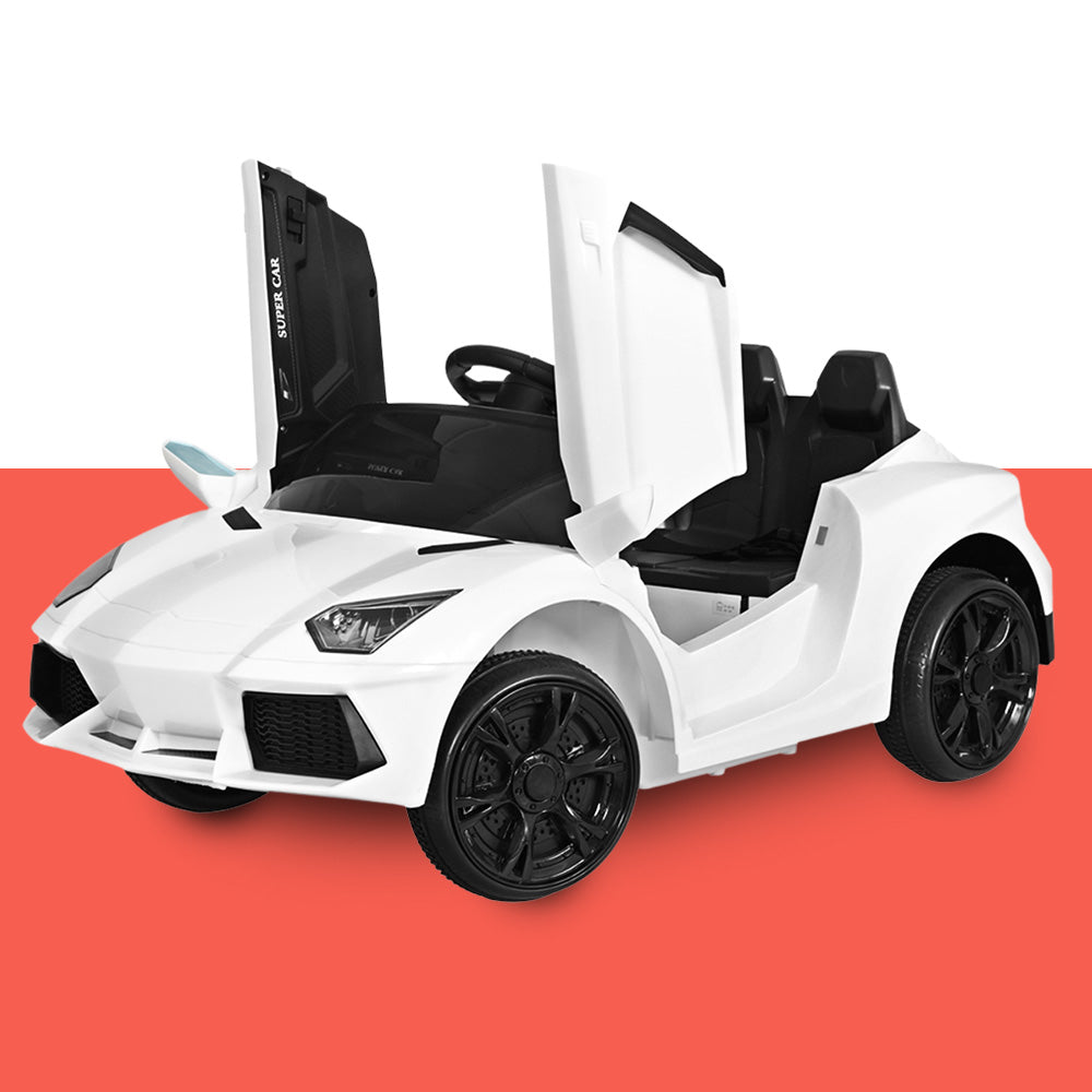 Rigo Kids Ride On Car Outdoor Electric Toys Battery Remote Control MP3 12V White