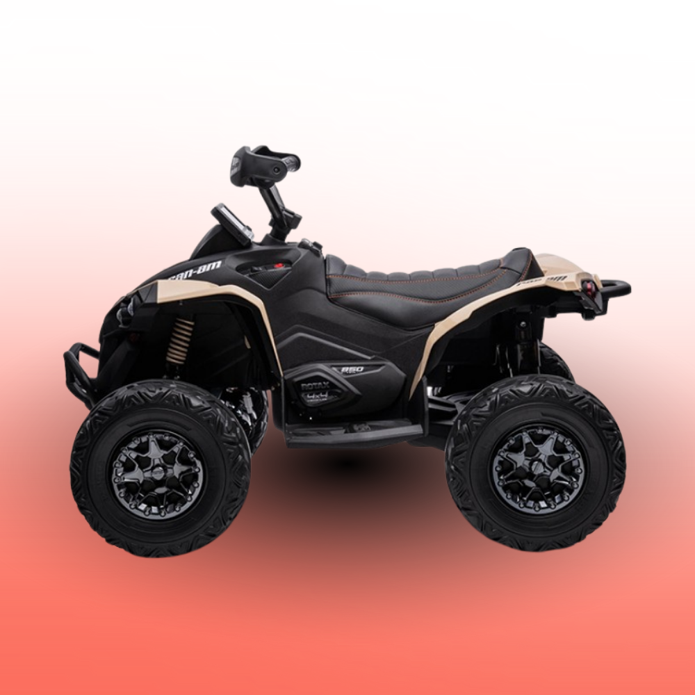Black and beige ATV on a gradient background