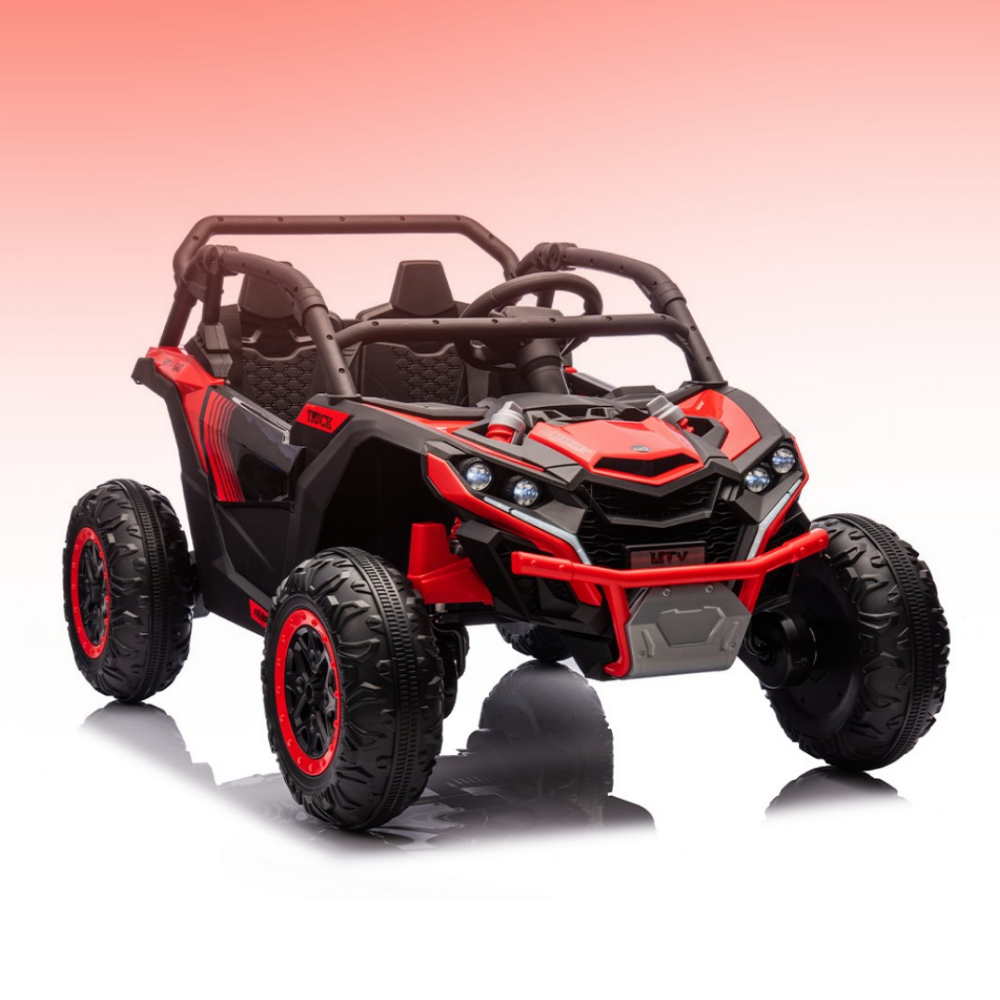 Go Skitz Switch 24V E-Buggy Kids Ride On on a gradient background