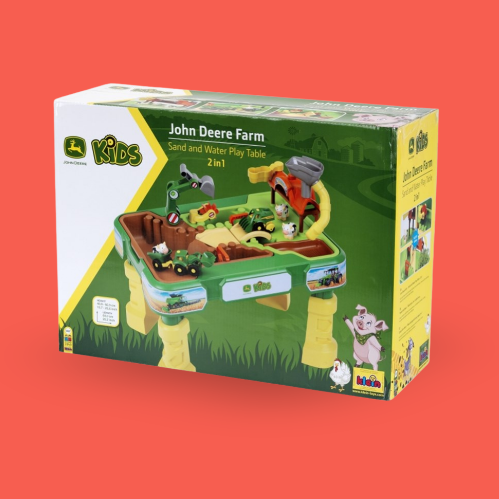 John Deere Farm Sand and Water 2-in-1 Kids Play Table Box Packaging