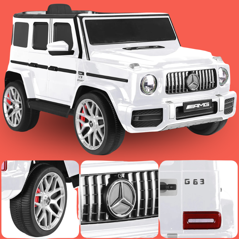 Kahuna Mercedes Benz AMG G63 12v Kids Electric Ride On Car with Remote - White