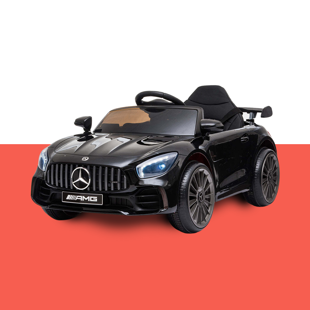 Licensed Mercedes GTR 12 Kid Electric Ride-on Car with Remote - Black