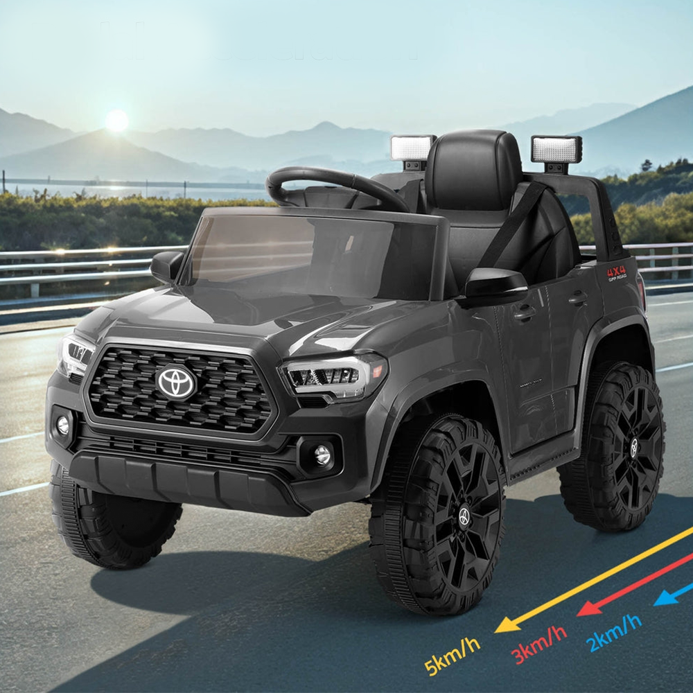 Licensed Toyota Tacoma 12v Off Road Kids Electric Ride On Car with Remote - Grey