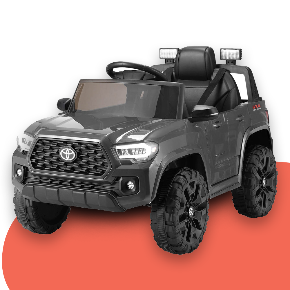 Licensed Toyota Tacoma 12v Off Road Kids Electric Ride On Car with Remote - Grey