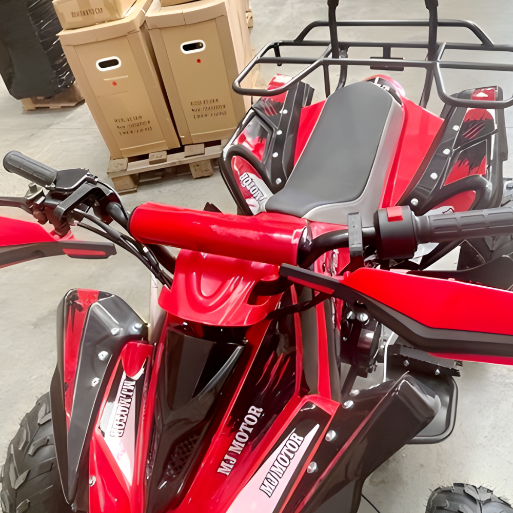 MJM 125cc 3+1 Petrol Powered Kids Sports Quad Bike - Red