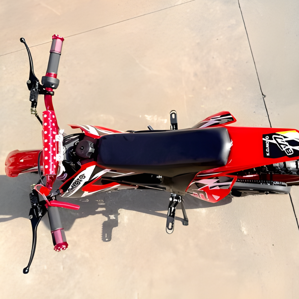 MJM 49cc Petrol Powered 2-Stroke Kids Dirt Bike - Red