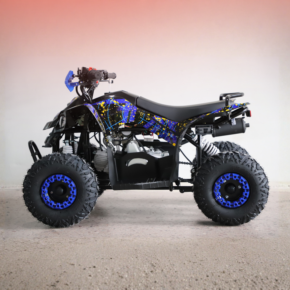 Motoworks 110cc Sports Pro Petrol Powered Quad Bike - Blue