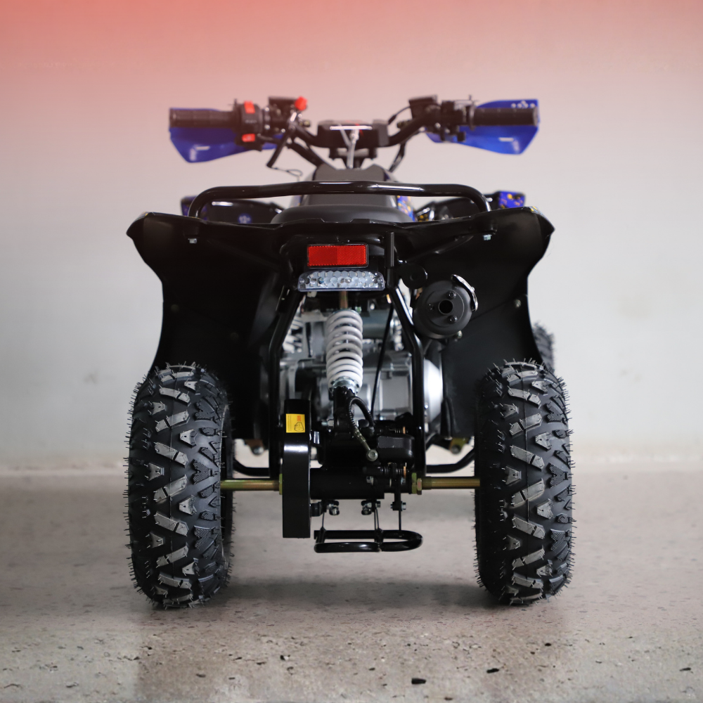 Motoworks 110cc Sports Pro Petrol Powered Quad Bike - Blue