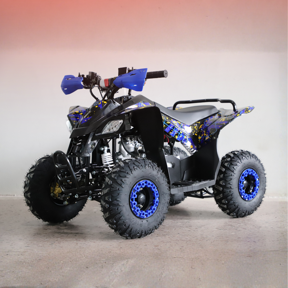 Motoworks 110cc Sports Pro Petrol Powered Quad Bike - Blue