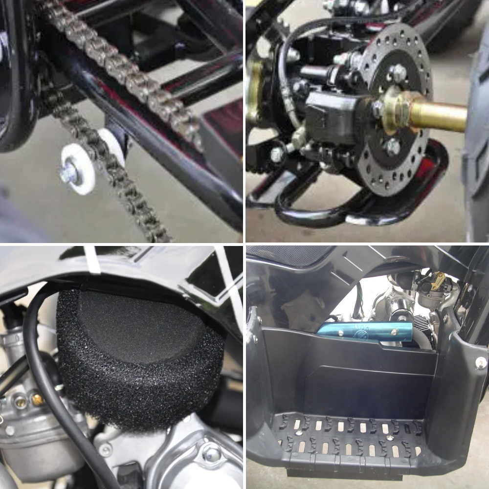 Detailed shot of the engine and foot platform.