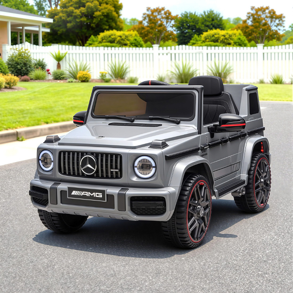 New Aim Mercedes Benz G63 12v Kids Ride On Car with Remote - Grey