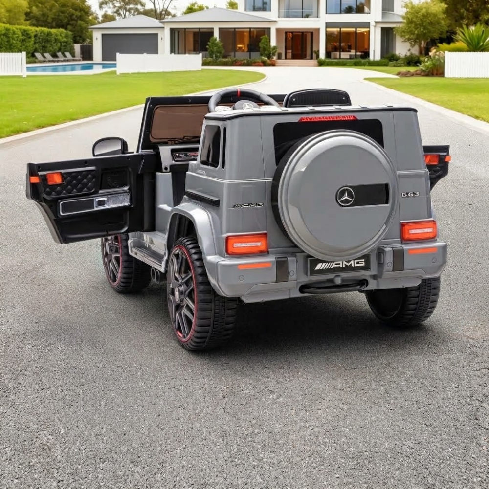 New Aim Mercedes Benz G63 12v Kids Ride On Car with Remote - Grey