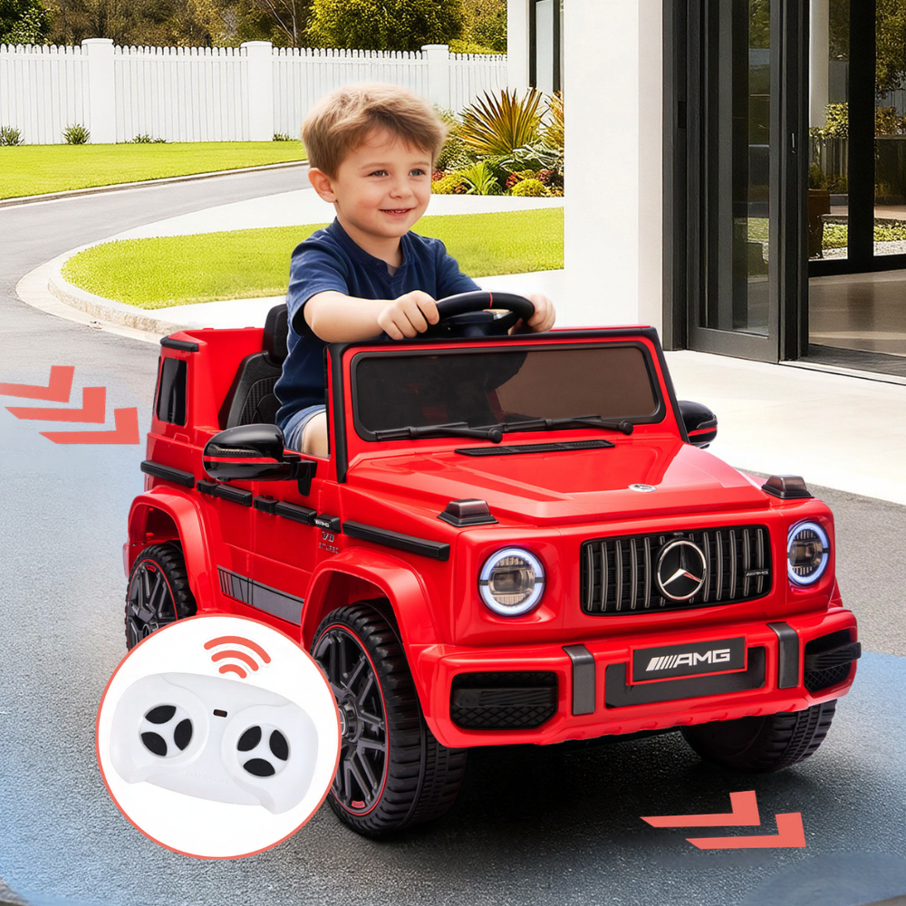 New Aim Mercedes Benz G63 12v Kids Ride On Car with Remote - Red