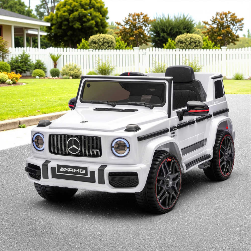 New Aim Mercedes Benz G63 12v Kids Ride On Car with Remote - White