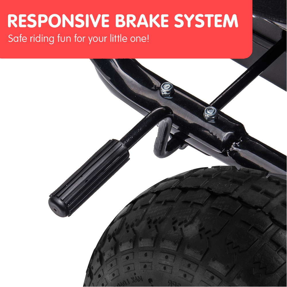 Kahuna G18 Kids Ride On Pedal Powered Go Kart Racing Style - Red