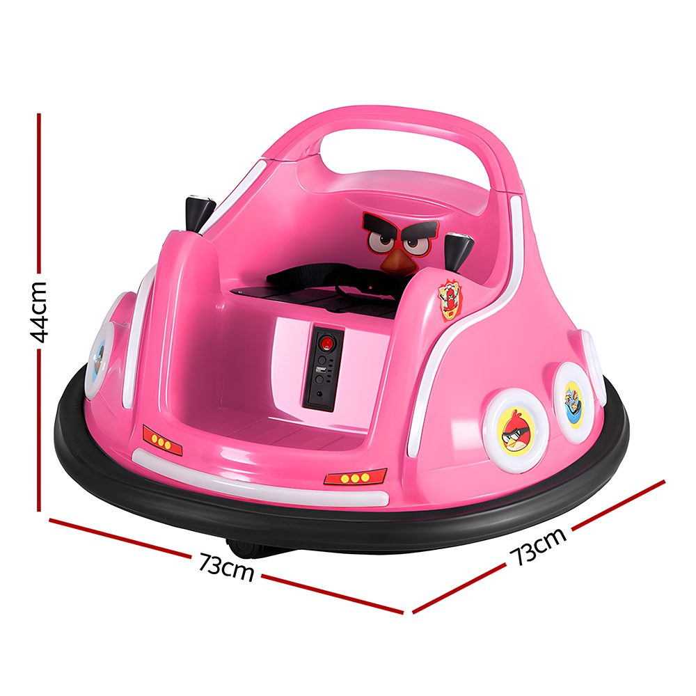 Dimensions of Angry Birds bumper car: 73cm x 73cm x 44cm
