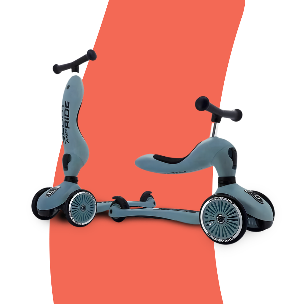 convertible Scoot & Ride Highwaykick 1 Convertible Scooter & Balance Bike - Steel