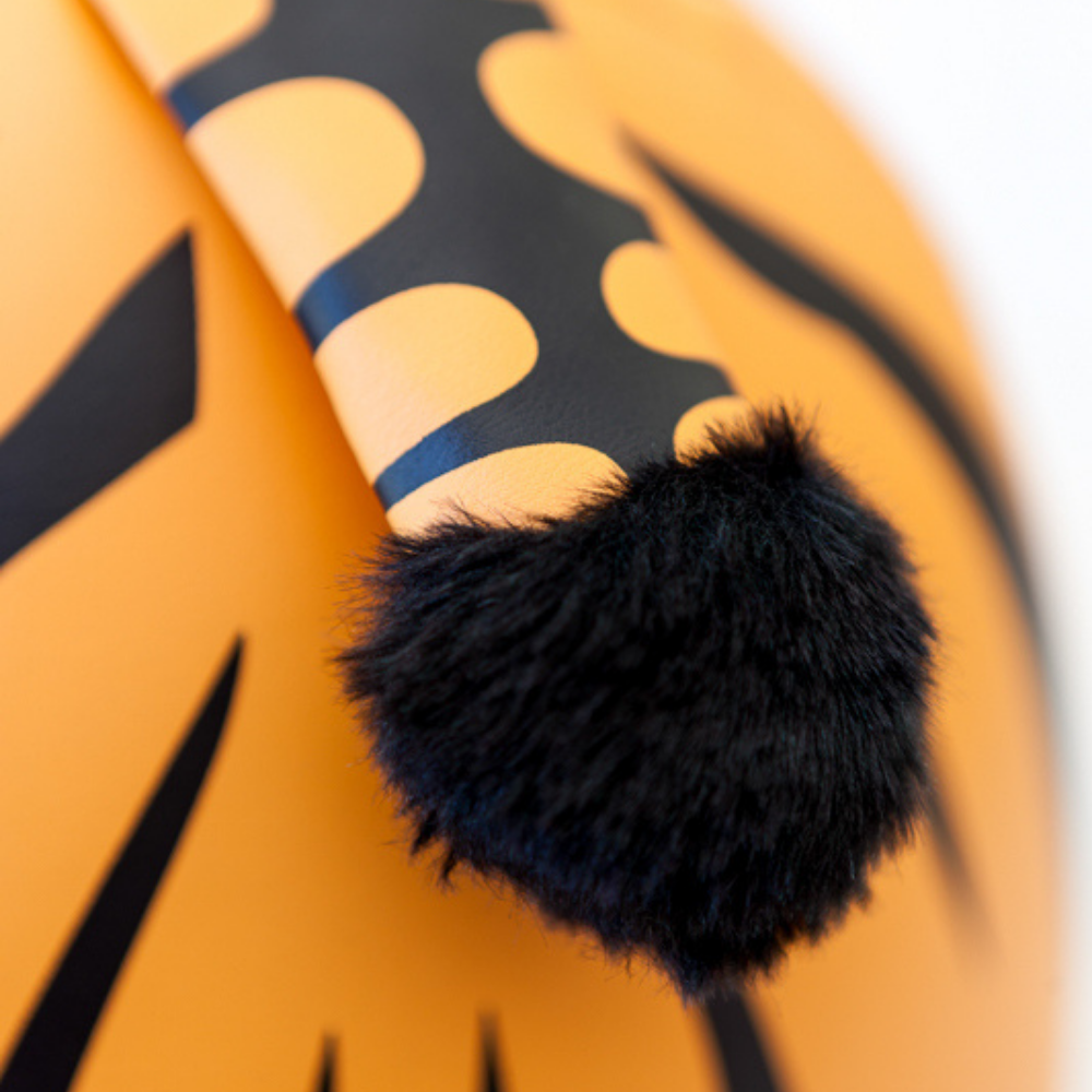 Black tail end of the tiger