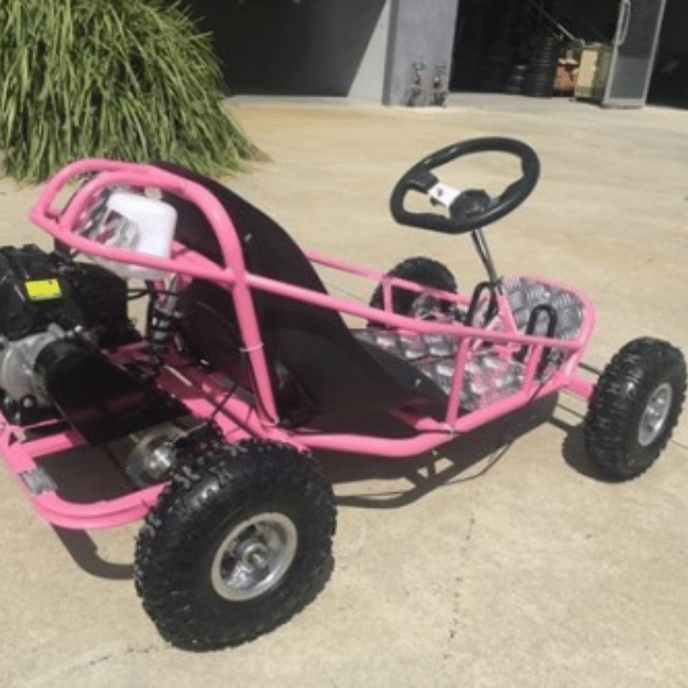 MJM MJM 49cc Automatic 2-Stroke Kids Mini Go Kart - Pink MJM-49GK-PIN