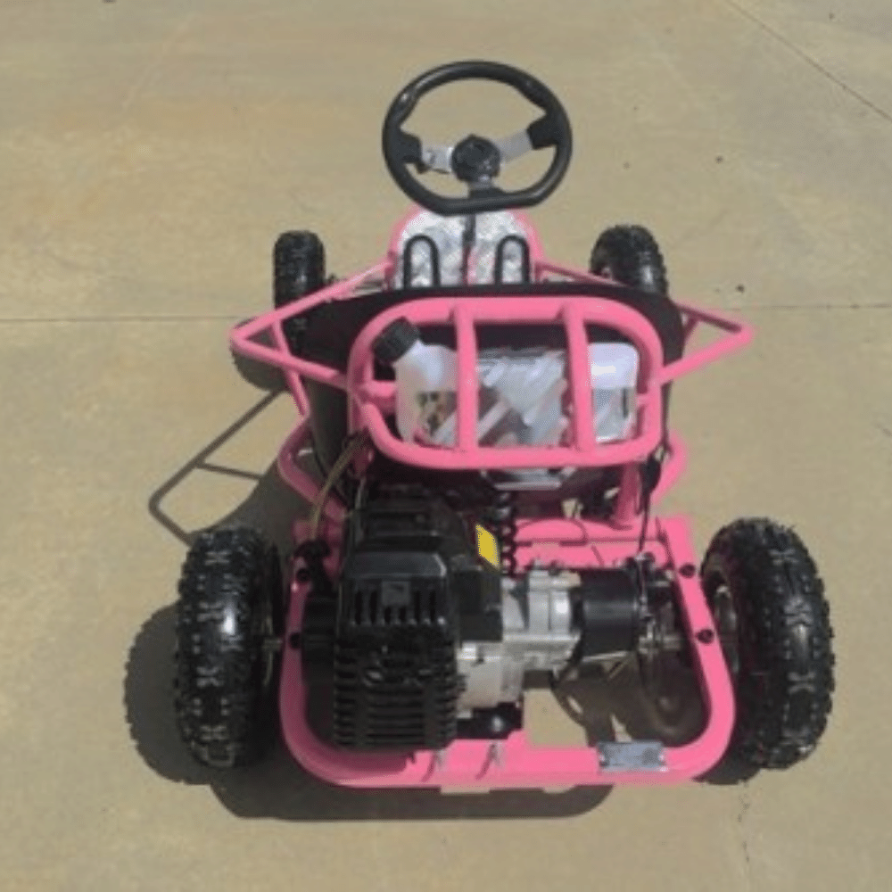 MJM MJM 49cc Automatic 2-Stroke Kids Mini Go Kart - Pink MJM-49GK-PIN