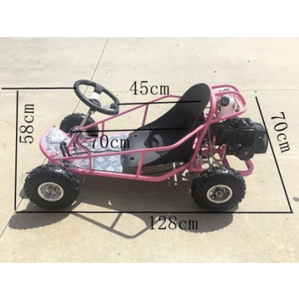 MJM MJM 49cc Automatic 2-Stroke Kids Mini Go Kart - Pink MJM-49GK-PIN