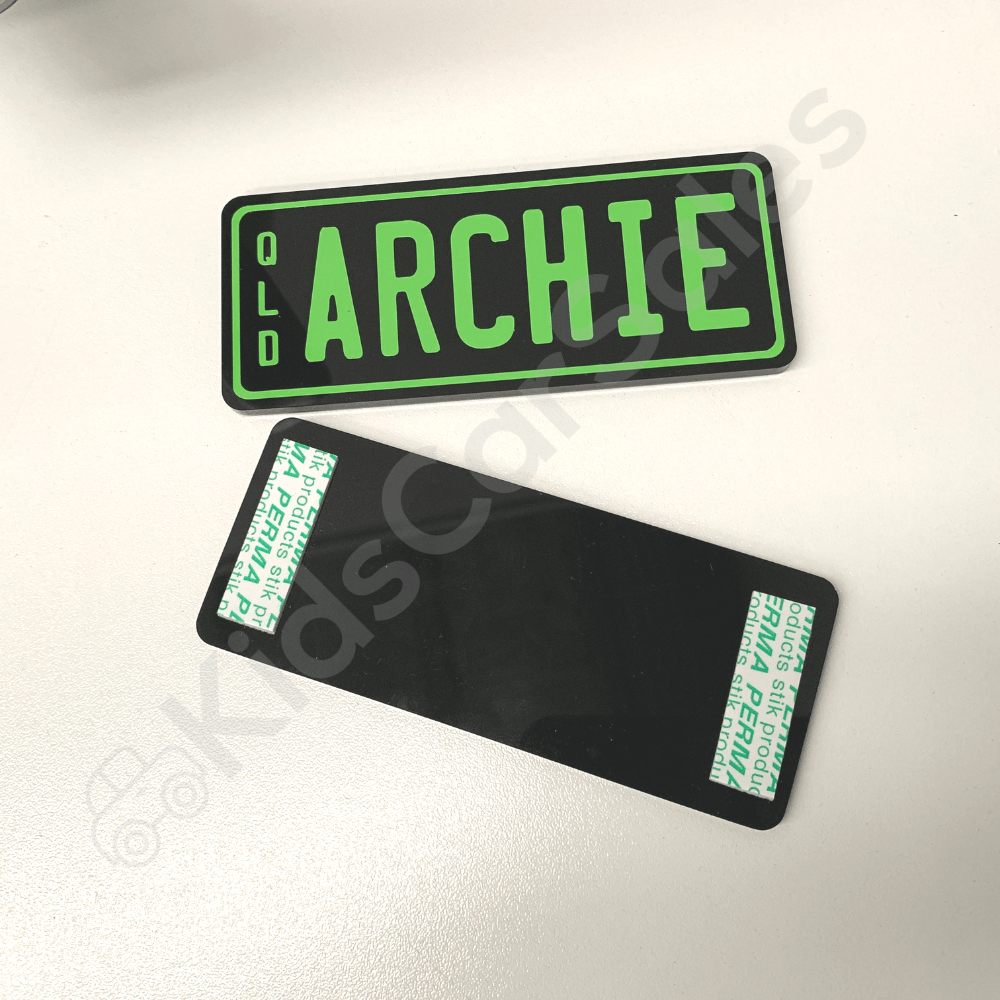 Unbranded Personalised Mini Number Plate for Kids Ride-On Cars