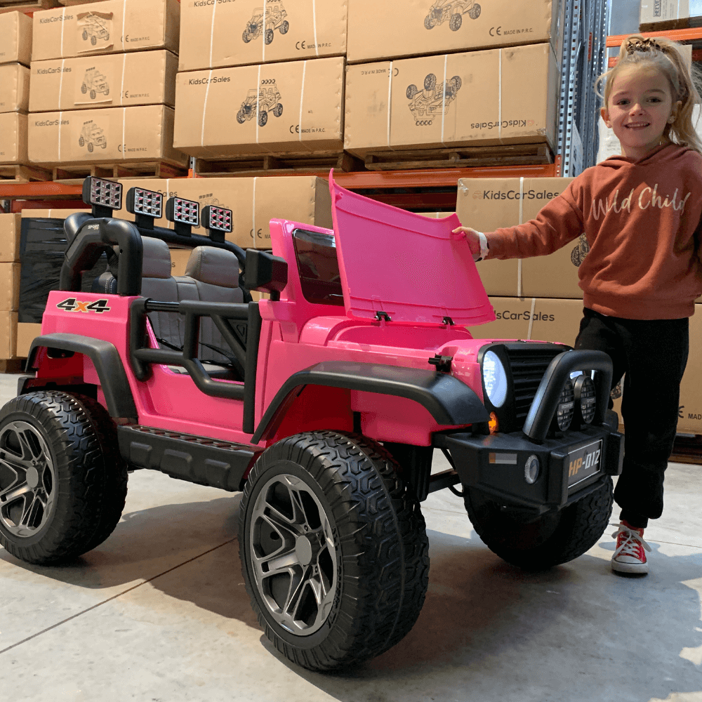Kids Car Sales Big 2-Seat Beach-Cruiser 12v Kids Ride-On SUV w/ Remote - Pink BJP012-PIN